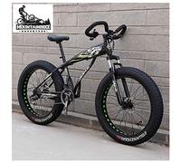 Wmmner Vélo de Montagne Hardtail Fat Tire Pour Adultes, Vélo de Randonnée de Montagne Pour Hommes Et Femmes Avec Frein À Double Disque, Suspension Avant En Acier À Haute Teneur En Carbone, Vélo de Mon