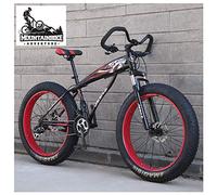 Wmmner Vélo de Montagne Hardtail Fat Tire Pour Adultes, Vélo de Randonnée de Montagne Pour Hommes Et Femmes Avec Frein À Double Disque, Suspension Avant En Acier À Haute Teneur En Carbone, Vélo de Mon