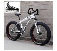 Wmmner Vélo de Montagne Hardtail Fat Tire Pour Adultes, Vélo de Randonnée de Montagne Pour Hommes Et Femmes Avec Frein À Double Disque, Suspension Avant En Acier À Haute Teneur En Carbone, Vélo de Mon