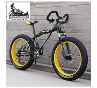 Wmmner Vélo de Montagne Hardtail Fat Tire Pour Adultes, Vélo de Randonnée de Montagne Pour Hommes Et Femmes Avec Frein À Double Disque, Suspension Avant En Acier À Haute Teneur En Carbone, Vélo de Mon