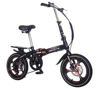 Wmmner Vélo de Montagne Pliant Pour Adultes Vélo Pliant À 6 Vitesses Vélo de Ville Pliant Facile Avec Frein À Disque Vélo Portable Pour Adolescents, Adultes/C/16 Pouces