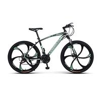 Wmmner Vélo de Montagne Pour Adulte de 26 Pouces Vélo À Cadre En Acier Vélo de Montagne À Suspension Avant Pour Un Chemin, Un Sentier Et Des Montagnes/Blanc/21 Vitesse/Vert/27 Vitesse