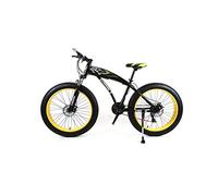 Wmmner Vélo de Montagne Pour Hommes Vélo de Montagne 7/21/24/27 Vitesses, 26 Pouces Fat Tire Vélo de Route Pédales de Vélo de Neige Avec Freins À Disque Et Fourche de Suspension, Bleu, 27 Vitesses/Noi