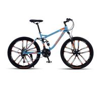 Wmmner Vélo de Montagne, Roues de 26 Pouces, Vélo À 24 Vitesses Vtt Avec Freins À Disque, Suspension Complète Pour Hommes Et Femmes de Plus de 16 ans/10/Parles/26 Pouces