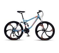 Wmmner Vélo de Montagne, Roues de 26 Pouces, Vélo À 24 Vitesses Vtt Avec Freins À Disque, Suspension Complète Pour Hommes Et Femmes de Plus de 16 ans/6/Parles/26 Pouces