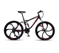 Wmmner Vélo de Montagne, Roues de 26 Pouces, Vélo À 24 Vitesses Vtt Avec Freins À Disque, Suspension Complète Pour Hommes Et Femmes de Plus de 16 ans/6/Parles/24"