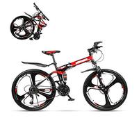 Wmmner Vélo Pliant Pour Adultes, Absorption Des Chocs À Vitesse Variable de 24 Pouces Course Hors Route, Avec Verrouillage de Choc Avant, Multicolore Optional, Convient Pour Une Hauteur de 150 À 170 C