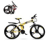 Wmmner Vélo Pliant Pour Adultes, Absorption Des Chocs À Vitesse Variable de 24 Pouces Course Hors Route, Avec Verrouillage de Choc Avant, Multicolore Optional, Convient Pour Une Hauteur de 150 À 170 C