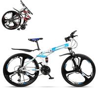 Wmmner Vélo Pliant Pour Adultes, Absorption Des Chocs À Vitesse Variable de 24 Pouces Course Hors Route, Avec Verrouillage de Choc Avant, Multicolore Optional, Convient Pour Une Hauteur de 150 À 170 C