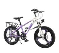 Wmmner Vélo Tout Terrain 22 Pouces À Vitesse Variable Roues Intégrées Double Couleur Pour Enfants de 6 À 15 ans Et Adolescents Étudiants Avec Amortisseurs/C/18 Pouces
