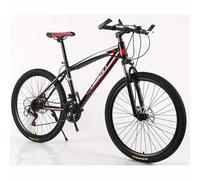 Wmmner Vélo Tout Terrain 26 Pouces À Vitesse Variable En Acier À Haute Teneur En Carbone, Freins À Double Disque, Vélo Adulte D'Extérieur Tout-Terrain/B/24 Pouces 21 Vitesses