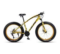 Wmmner Vélos de Montagne de 24/26 Pouces, Vélo de Randonnée de Montagne À Pneus Gras Pour Adultes, Vélo de Vitesse 7/21/24/27/30, Cadre En Acier À Haute Teneur En Carbone Double Suspension Complète Do