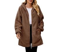 Wmmner Veste Polaire Pour Femmes Sweats À Capuche Zippés Manteau Doublé Sherpa Pull-Over Moelleux Pour Femmes Manteau Automne-Hiver Vêtements D'Extérieur Cardigan Avec Poches Vestes Chaudes À Capuche