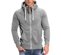 Wmmner Zip up Hoodie Men Classic Basic Athletic Hooded Sweatshirts Workout Jacket with Pocket Plain Hoodies Men's Fall Shirt Long Sleeve/Gris/XXL