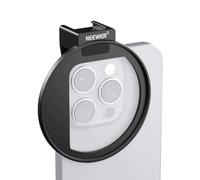 Wmool Clip de Fixation de Filtre pour téléphone 67mm avec Monture à Froid, Bouton de Verrouillage, Ouverture 13mm Compatible avec iPhone 15 Pro Max 15 Plus 14 13 Samsung Galaxy S22 S23 Ultra