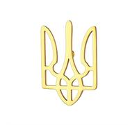 Wmool Ukraine Golden Trident Ukraine Pride Pin I Stand avec revers Ukraine, taille unique, Métal