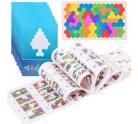 Wmqbjta 1 Pièce Puzzle Éducatif Honeycomb Jeu d'Assemblage Bloc Hexagonal en Bois Jouet de Tri Forme Éducatif Jouet Préscolaire Développement