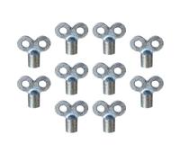 Wmqbjta 10 Pièces Clé Radiateur Métal Robinet Ventilation Purgeur Structure Solide Facile à Manipuler pour Chauffage Maison Lieu Travail, UN