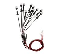 Wmqbjta 10 Pièces Lampadaire Miniature Modèle Chemin de Fer Lumière Rue Jardin LED Acier Inoxydable Adapté pour Maquettes de Train Scène de Ville