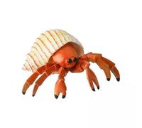 Wmqbjta 2 Pièces Figurine de Crabe Jouet Animal Modèle Décor Sculpture Marine En PVC Robuste Peinte à La Main Utilisable dans Le Bain Adaptée Aux Enfants Coll, 2 pièces