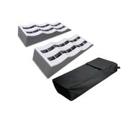 Wmqbjta 2 Pièces Rampes de Roue pour Voiture Rampe Pneus Cale Antiglisse Support Véhicule PP Renforcé Épaissie avec Sac de Transport Adaptées au, Gris