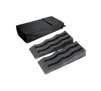 Wmqbjta 2 Pièces Rampes de Roue pour Voiture Rampe Pneus Cale Antiglisse Support Véhicule PP Renforcé Épaissie avec Sac de Transport Adaptées au, Noir