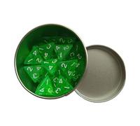 Wmqbjta 25 Pièces Polyédriques Dés Acrylique Dés de Jeu de Table Dés D4 Multisurface avec Chiffres Blancs Faciles à Lire pour Jeux Mathématiques Adapté Aux Ra, Vert
