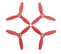 Wmqbjta 4 Pièces Hélices Quadricoptère Lames Remplaçables Rotors FPV Accessoires Drone Construction Plastique Flexible Compatible Vol Loisir Réparations, Rouge