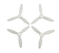 Wmqbjta 4 Pièces Hélices Quadricoptère Lames Remplaçables Rotors FPV Accessoires Drone Construction Plastique Flexible Compatible Vol Loisir Réparations, Blanc