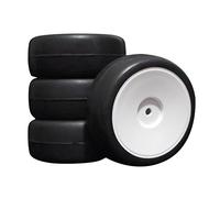 Wmqbjta 4 Pièces Pneus Voiture RC Roues Accessoires Pneus Tout-terrain Remplacement Facile Étanchéité Adaptés aux Véhicules Radiocommandés Aventure Bricolage
