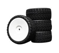 Wmqbjta 4 Pièces Pneus Voiture RC Roues Jantes Accessoires Robustes Installation Simple Matériaux Durables Adaptés pour Mini Camions et Loisirs