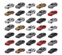 Wmqbjta 50x Voitures Miniatures à L'échelle Ho 1:87, Décor de Chemin de Fer Miniature pour Maison de Poupée