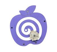 Wmqbjta Accessoire Busy Board Jouet Interactif pour Enfants Favorisant La Motricité Fine et avec Accessoires en Bois Adapté Aux Trajets, Violet
