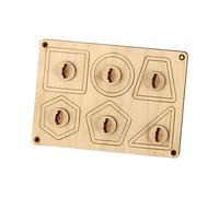 Wmqbjta Accessoires pour Tableau D'activités, Jouet de, Activité Coopérative et Manuelle, Pièces pour Tableau Sensoriel, Jouet Sensoriel En Bois Po, Formes
