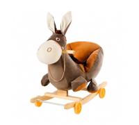 Wmqbjta Âne à Bascule Ceintur Mignon Animal à Bascule en Peluche Intérieur Balançoire Assise en Peluche pr Exercice D'équilibre
