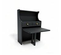 Wmqbjta Armoire de Rangement Miniature Armoire Commode Buffet Table Pliante Style Européen Discret pour Décors Variés Deux Tiroirs et Espace Inférieur en, Noir