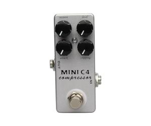 Wmqbjta Audio Processor Compresseur Audio Pédale Compacte Égalisation de Volume et Maintien de Notes Interface à Quatre Réglages Sustain Niveau Attaque