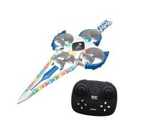 Wmqbjta Avion Jouet RC Sword avec Télécommande, LED, Fonction de Détection de, Matériau PP, Convient Aux Enfants et Adultes de 8 à 16 Ans, Jeu D'ex, Bleu