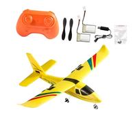 Wmqbjta Avion Radiocommandé, Modèle Réduit En Mousse à Deux Canaux, Léger et Facile à Piloter, pour Enfants, Adultes et Débutants, 2 Batterie Jaune