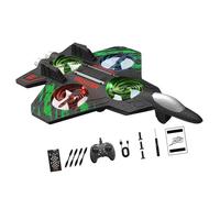 Wmqbjta Avion Télécommandé Avion de Chasse Jouet Planeur à Aile Fixe Modèle Volant avec Éclairage LED Nocturne et Structure Solide Approprié pour Les Amateur, Vert