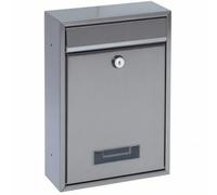 Wmqbjta Boîte aux Lettres en Métal avec Construction Fermée et Dimensions Réduites pour Dépôt Rapi Courrier et Rangement Organisé s Lettres Adaptée à un Mur, Argent, TX0020-1 Argent
