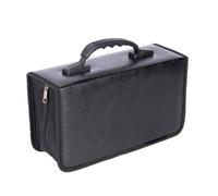 Wmqbjta Boîtier CD/DVD Simili-Cuir | Boîtier Rangement avec Poignée, Gran Capacité, pour Maison, Voyageurs