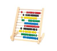 Wmqbjta Boulier éducatif pour Enfants, Cadre en Bois à 10 Rangées, pour Apprendre à Compter, Additionner et Soustraire. Jeu de Nombres, Beige