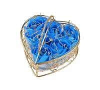 Wmqbjta - Cadeau Original pour La Saint-Valentin : Savon de Bain Parfumé Aux Fleurs Artificielles, Idéal pour Noël, Les Anniversaires, Les êtres Ch, Bleu