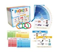 Wmqbjta Cartes éclair de Phonétique pour Apprendre à Lire, éducatives pour Les Enfants Du Primaire de 4 à 8 Ans