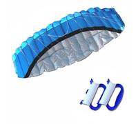 Wmqbjta Cerf-Volant Deux Lignes Polyester Parafoil Jouet de Plein Air Léger Mouvement Stable Expérience Vivante Adapté aux Enfants Sorties en Famille Parcs Plage, Bleu