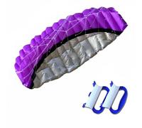 Wmqbjta Cerf-Volant Deux Lignes Polyester Parafoil Jouet de Plein Air Léger Mouvement Stable Expérience Vivante Adapté aux Enfants Sorties en Famille Parcs Plage, Violet