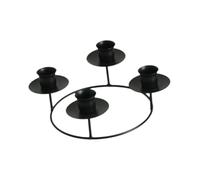 Wmqbjta Chandelier Porte-Bougie Centre de Table Support de Bougie Décoratif en Fer Créatif Moderne pour Salon Chambre Salle à Manger Convient pour Réunion Fêt, Noir