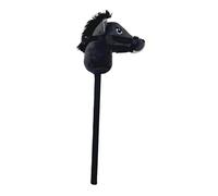 Wmqbjta Cheval à Bâton en Peluche Sonore pour S'amuser à Chevaucher, Black B