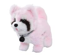 Wmqbjta Chien Interactif Peluche Jouet Électronique Marchant Parlante Chanteuse Lumineuse Répétition Voix Enregistrement Simulation Animal Compagnon Enfant Ca, Rose